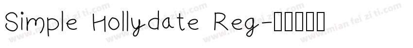 Simple Hollydate Reg字体转换